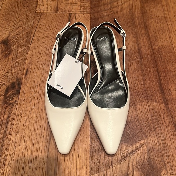 NWT MNG Woman’s White Heels Size EU 36 - Picture 2 of 7